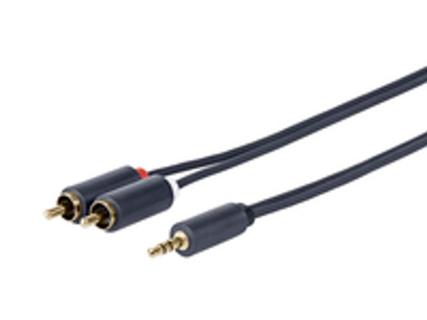 VivoLink PROMJRCA2.5 3.5MM - 2 X RCA M-M 2.5 Meter PROMJRCA2.5