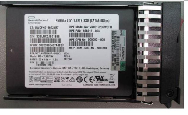 Hewlett Packard Enterprise P00044-001 SSD 1.9TB 6G SFF SATA RI PLP P00044-001