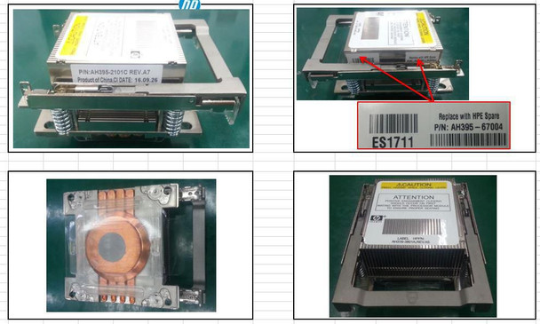 Hewlett Packard Enterprise AH395-67004 Replacmnt. Cpu Heat Sink AH395-67004