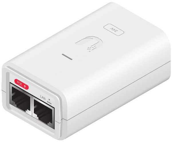 Ubiquiti Networks POE-24-7W-G-WH PoE Injector. 24VDC. 0.3A POE-24-7W-G-WH