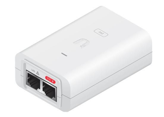 Ubiquiti Networks POE-24-30W-G-WH PoE Injector. 24VDC. 30W POE-24-30W-G-WH