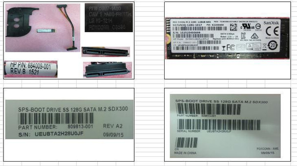 Hewlett Packard Enterprise 809813-001-RFB BOOT DRIVE SS 128G SATA M.2 809813-001-RFB