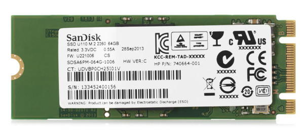 HP F3V79AA-RFB 64GB MLC M.2 SSD F3V79AA-RFB
