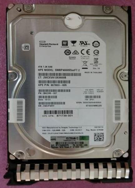Hewlett Packard Enterprise 871869-001 DRV 4TB HDD SAS 6G 7.2K 871869-001