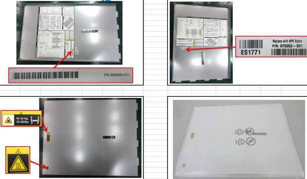 Hewlett Packard Enterprise 875053-001 SPS-TOP COVER LFF W/ LBL 875053-001