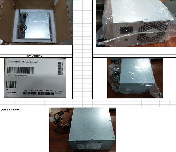 Hewlett Packard Enterprise 842936-001 300W ATX 80+ efficiency 842936-001