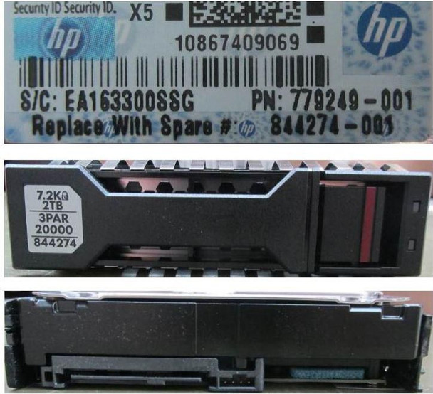 Hewlett Packard Enterprise 844274-001 DRV 2TBHDD SAS 7.2K LFF XCSG 844274-001