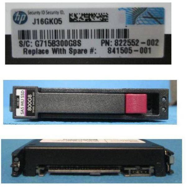 Hewlett Packard Enterprise 841505-001 DR SSD 800GB 12G 2.5 SAS MSA 841505-001