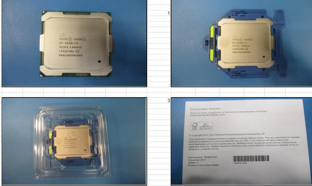 Hewlett Packard Enterprise 835608-001 CPU BDW E5-2630L V4 10C 1.8GHZ 835608-001