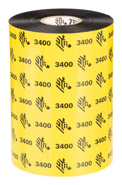 Zebra 03400BK08345 Ribbon. Wax/Resin. 83mmx 450m 03400BK08345