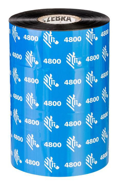 Zebra 04800BK04045 Ribbon. Resin. 40mm x 450m 04800BK04045