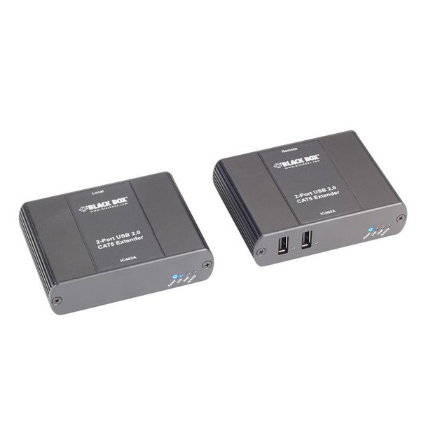 Black Box IC402A-R2 2 PORT CAT5 USB 20 EXTENDER IC402A-R2