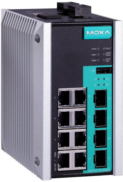 Moxa 46763M INDUSTRIAL MANAGED REDUNDANT E 46763