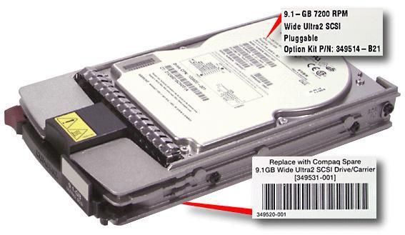 Hewlett Packard Enterprise 349531-001 DRIVE.HTPLG.9GB.WU2 SCA 349531-001