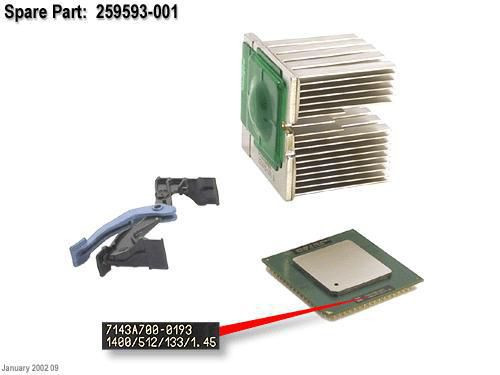 Hewlett Packard Enterprise 259593-001 PROC.1.40GHZ.W/HEATSINK 259593-001