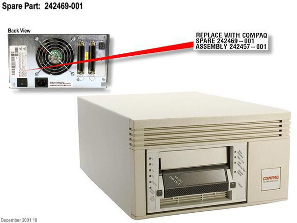 HP 242469-001-RFB DRIVE. 15/30GB DLT. EXTERNAL 242469-001-RFB