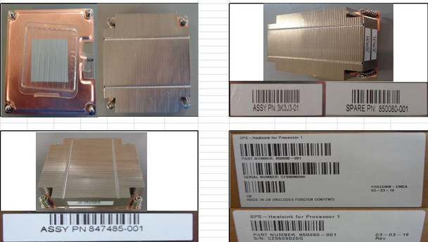 Hewlett Packard Enterprise 850080-001 HEATSINK HIGH DENSE 850080-001