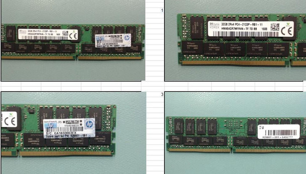 Hewlett Packard Enterprise 850087-001 MEMORY:32GB DUAL RANK X4 850087-001