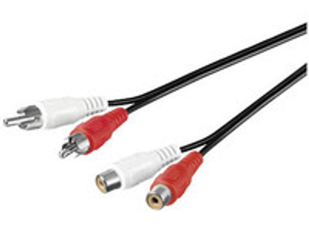 MicroConnect AUDCH5 2xRCA - 2xRCA 5m M-F AUDCH5