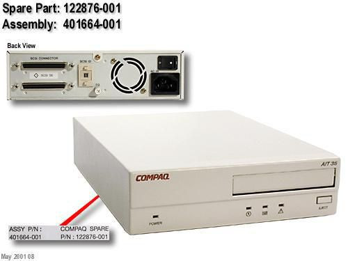 HP 122876-001-RFB DRIVE. AIT.35/70GB.EXTERNAL 122876-001-RFB