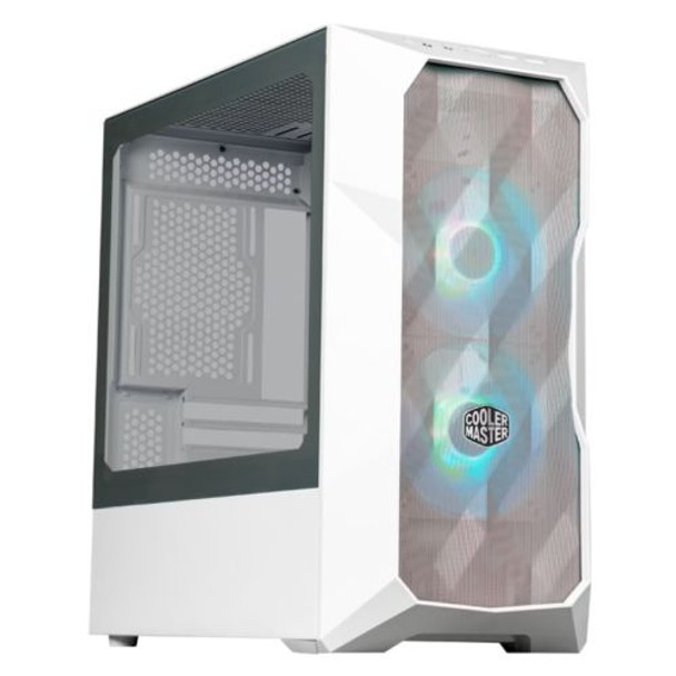 Cooler Master Td300 Mesh Gaming Case W/ Glass Side Micro Atx 2X Argb Fans Argb/P TD300-WGNN-S00