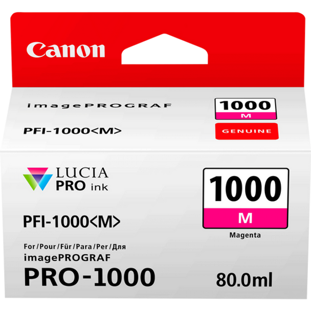 Canon Pfi1000m Magenta Standard Capacity Ink Cartridge 80Ml - 0548C001 0548C001