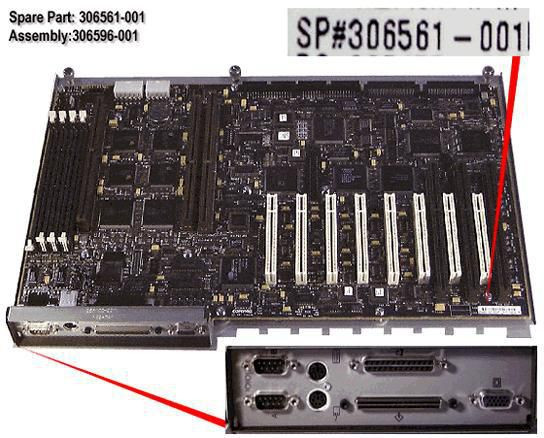 Hewlett Packard Enterprise 306561-001 BOARD.SYSTEM. I/O.W/SUBPAN 306561-001