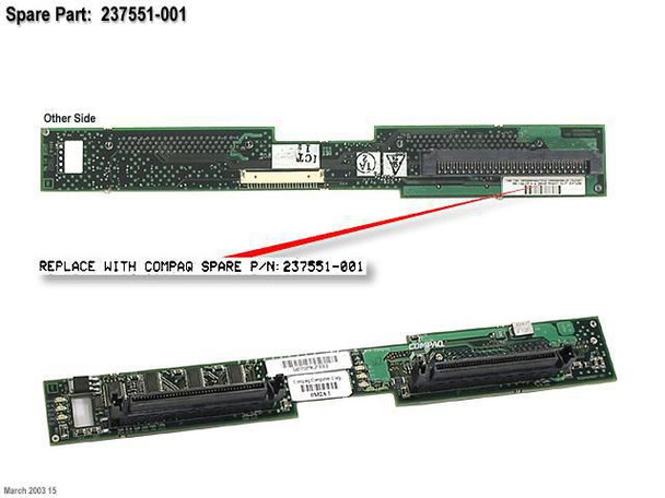 Hewlett Packard Enterprise 237551-001 BD.BACKPLANE.SCSI 237551-001