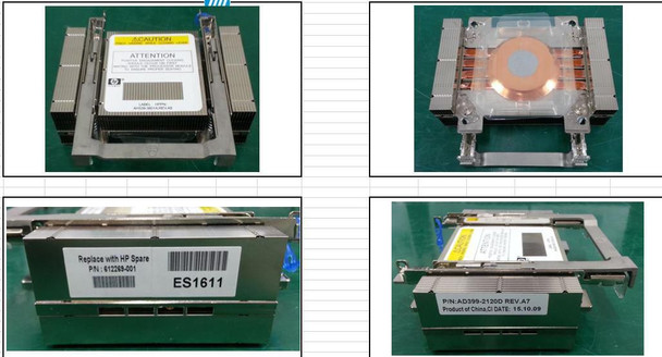 Hewlett Packard Enterprise 612269-001 CPU Heatsink 612269-001