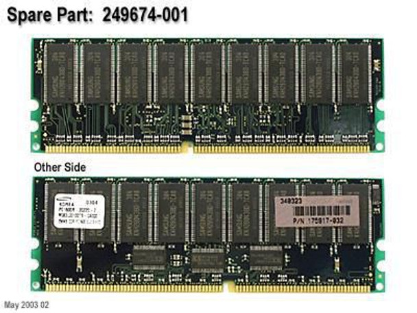 Hewlett Packard Enterprise 249674-001 MEM MOD.SDRAM.256MB 249674-001