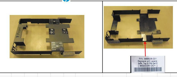 Hewlett Packard Enterprise 869334-001 SPS-BAFFLE TRAY XL230K GEN10 869334-001