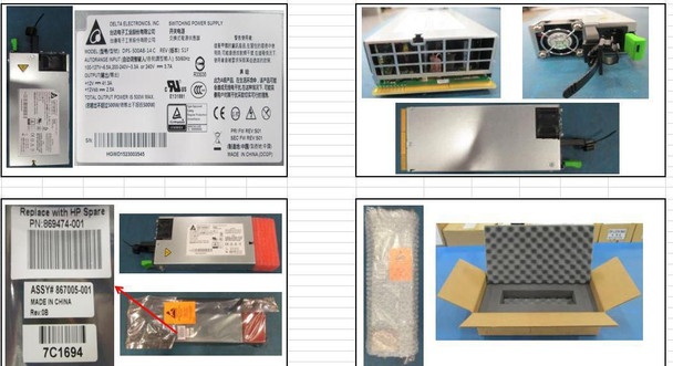Hewlett Packard Enterprise 869474-001 SPS-PSU 500W/HVDC 240V 869474-001