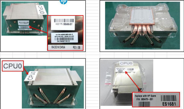 Hewlett Packard Enterprise 869479-001 SPS-HEATSINK for CPU 0 869479-001