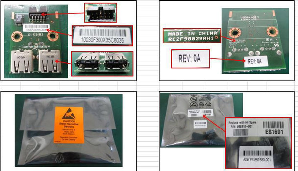Hewlett Packard Enterprise 869310-001 SPS-FRONT USB BOARD407 869310-001