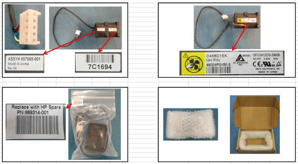 Hewlett Packard Enterprise 869314-001 SPS-SYSTEM FAN MODULE 869314-001