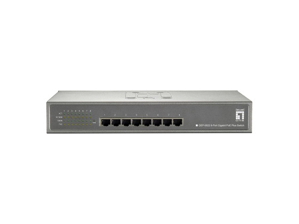 LevelOne GEP-0822 8-PORT GBIT POE-PLUS GEP-0822