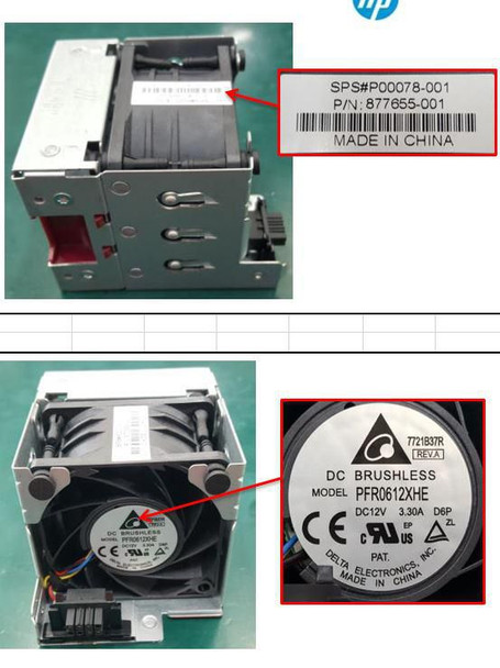 Hewlett Packard Enterprise P00078-001 FAN MODULE SD P00078-001