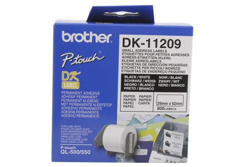 Brother DK11209 Adress Label Small 29x62mm DK11209