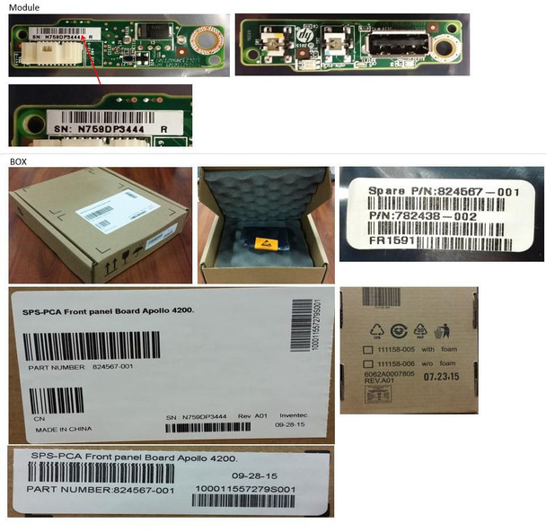 Hewlett Packard Enterprise 824567-001 PCA FRONT PANEL BOARD APOLLO 824567-001