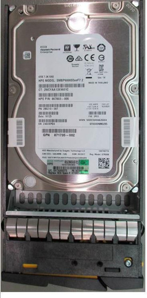 Hewlett Packard Enterprise 871867-001 DRV 6TB HDD SAS 12G LFF 871867-001