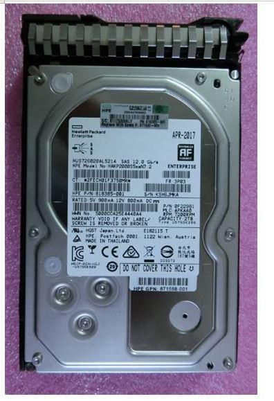 Hewlett Packard Enterprise 871642-001 2TB HDD SAS 7.2K LFF XCH 871642-001