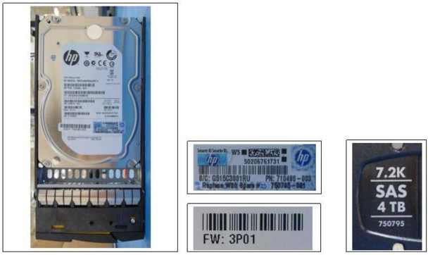 Hewlett Packard Enterprise 750795-001 DRV 4TB HDD 6GSAS 7.2K LFF 750795-001