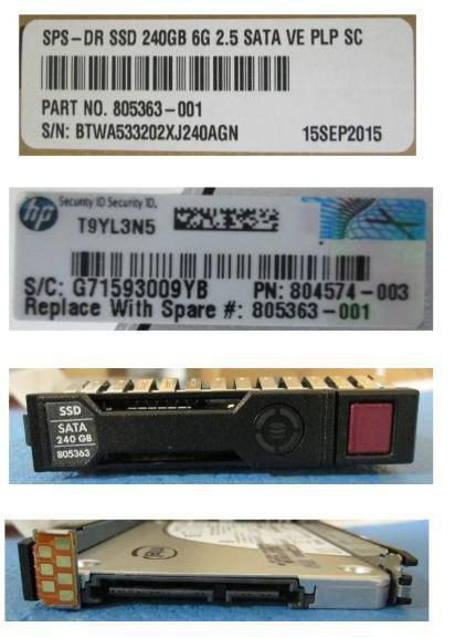 HP 805363-001-RFB 240GB SATA 6G SFF SC VE PLP 805363-001-RFB