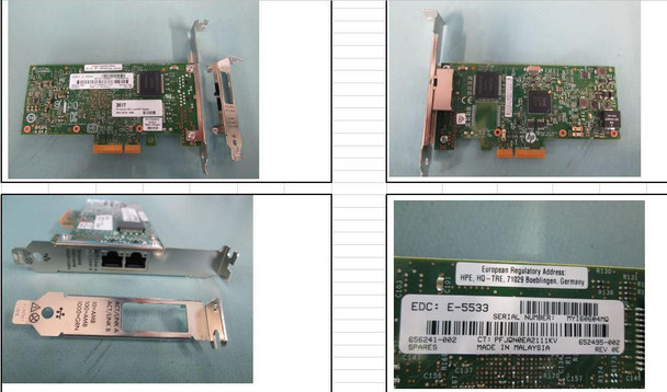 Hewlett Packard Enterprise 656241-002 BD ETHERNET 1GB 2P 361T 656241-002