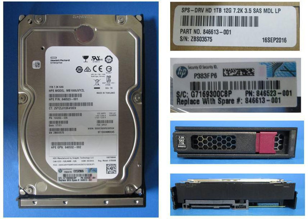 Hewlett Packard Enterprise 846613-001 1TB SAS hard drive 846613-001