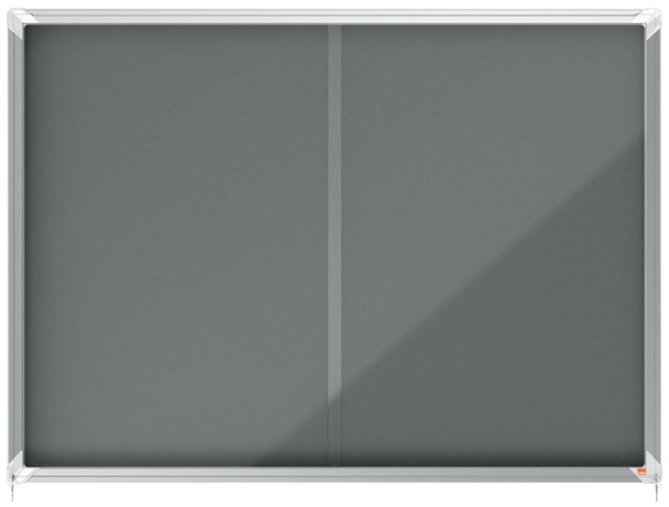 Nobo Premium Plus Grey Felt Lockable Noticeboard Display Case 18 X A4 1355X970mm 1915338 Nobo Premium Plus Grey Felt Lockable Noticeboard Display Case 18 X A4 1355X970mm 1915338