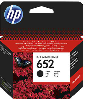 HP F6V25AE#BHK Ink 652 Black F6V25AE#BHK