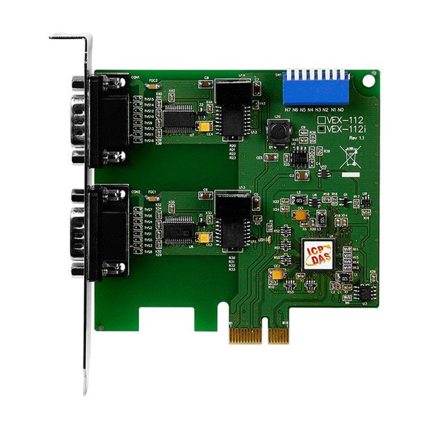 ICP DAS 50372 PCI EXPRESS KORT. 2 PORT RS-23 50372