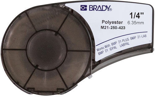 Brady M21-250-423 Black on White 6.4m x 6.35mm M21-250-423