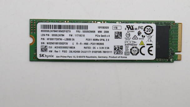 Lenovo 5SS0V26406 Lenovo SSD M.2 PCIe NVMe 5SS0V26406